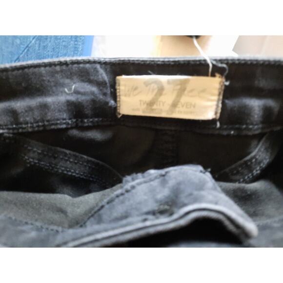 Free People We the free twenty-seven jeans 27 skinny black Leg Slit - Picture 5 of 5